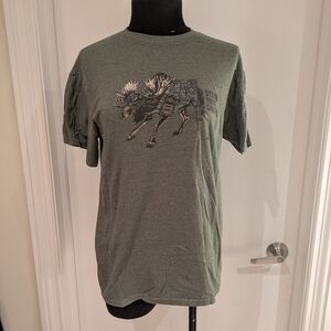 Men's Green Graphic T-Shirt